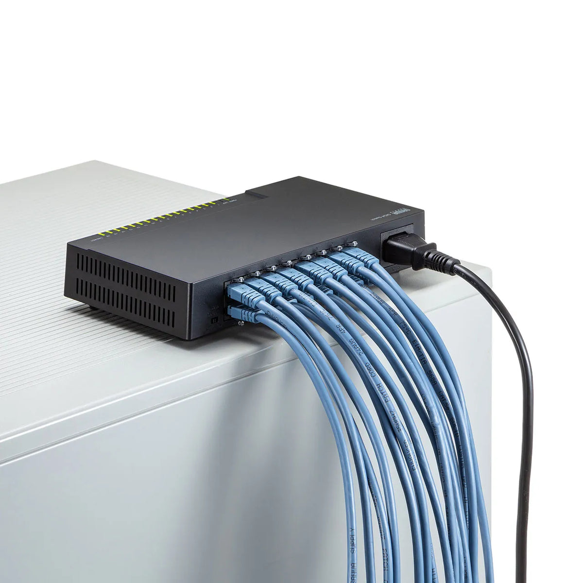 Gigabit-compatible switching hub (16 ports, with magnet) LAN-GIGAP1602BK