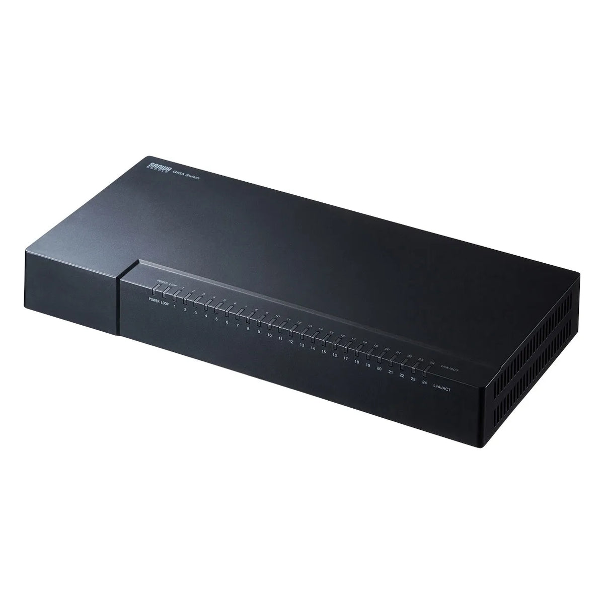 Gigabit-compatible switching hub (24 ports, with magnet) LAN-GIGAP2402BK