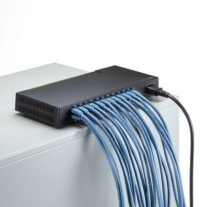 Gigabit-compatible switching hub (24 ports, with magnet) LAN-GIGAP2402BK