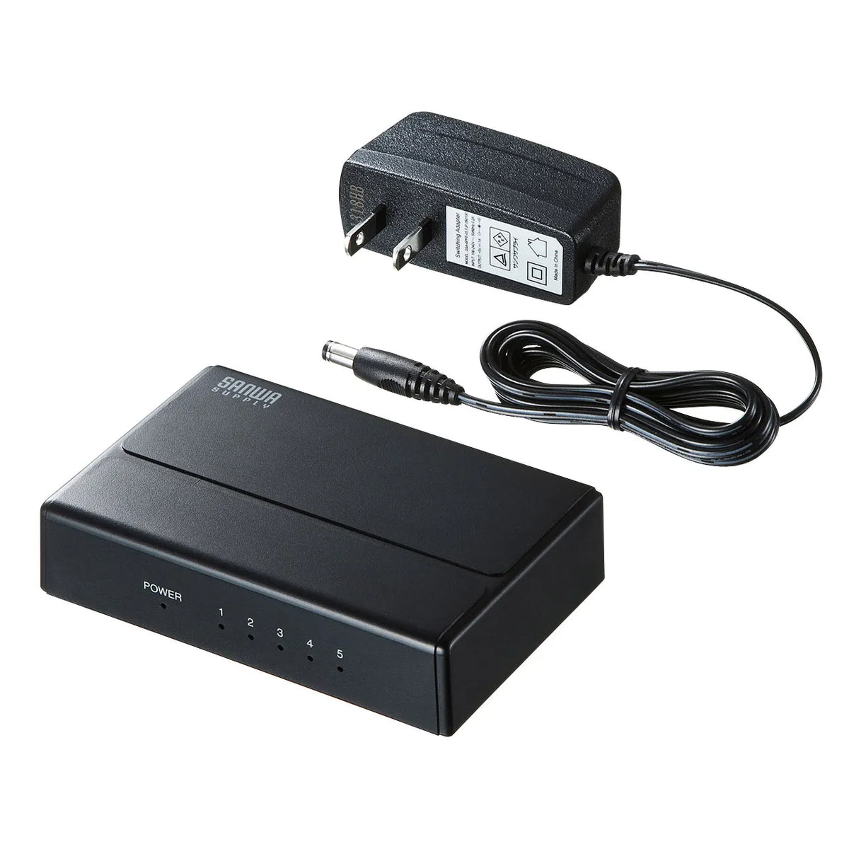 ギガビット対応スイッチングハブ(5ポート・マグネット付き） LAN-GIGAP501BK