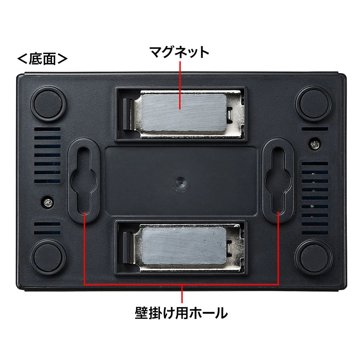 ギガビット対応スイッチングハブ(5ポート・マグネット付き） LAN-GIGAP501BK
