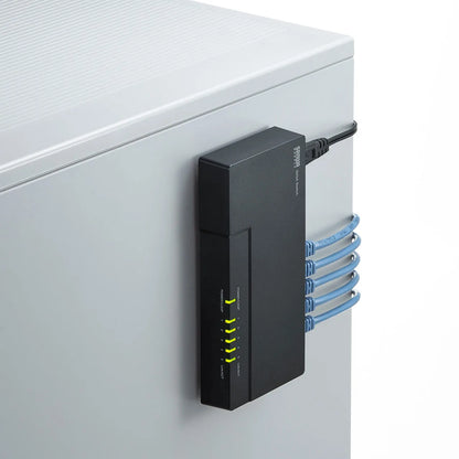 Gigabit-compatible switching hub (5 ports, with magnet) LAN-GIGAP502BK