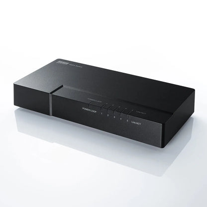 Gigabit-compatible switching hub (5 ports, with magnet) LAN-GIGAP502BK