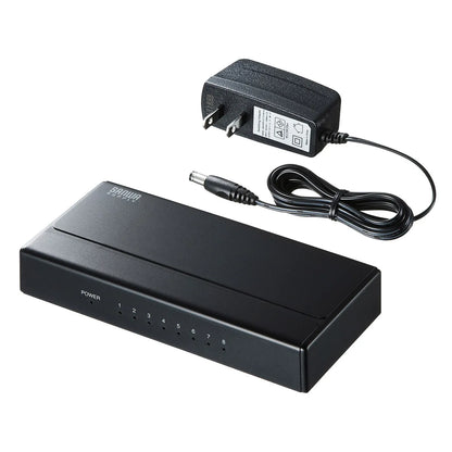 ギガビット対応スイッチングハブ(8ポート・マグネット付き） LAN-GIGAP801BK