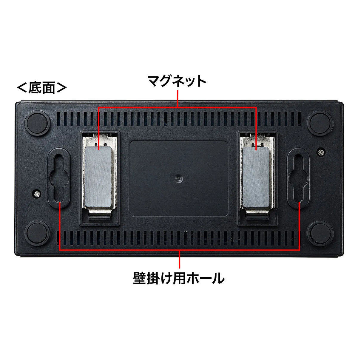 ギガビット対応スイッチングハブ(8ポート・マグネット付き） LAN-GIGAP801BK