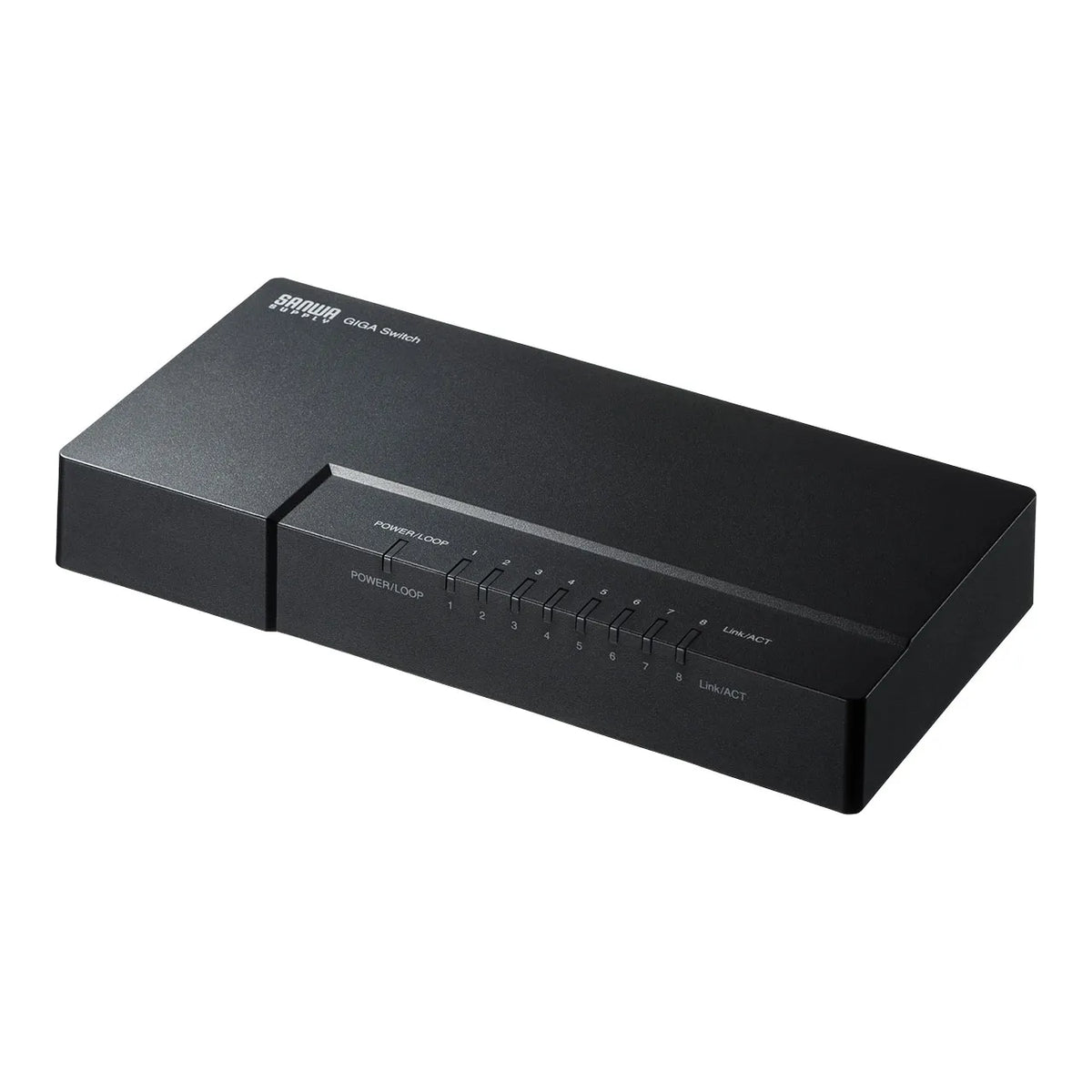 Gigabit-compatible switching hub (8 ports, with magnet) LAN-GIGAP802BK