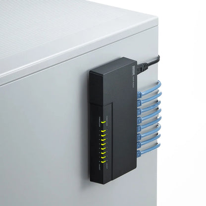 Gigabit-compatible switching hub (8 ports, with magnet) LAN-GIGAP802BK
