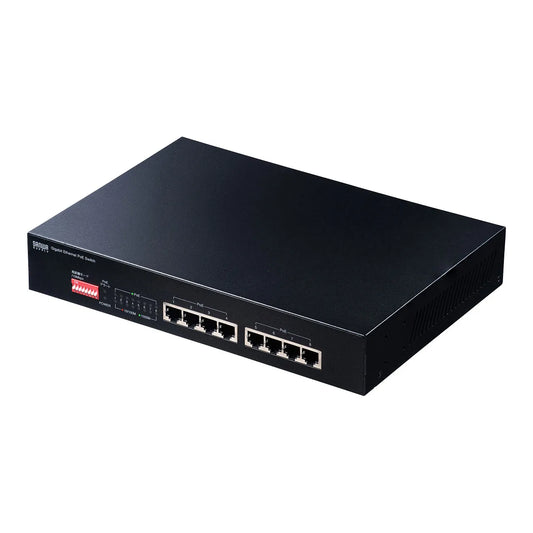 Long-distance transmission, Gigabit-compatible PoE switching hub (8 ports) LAN-GIGAPOE81