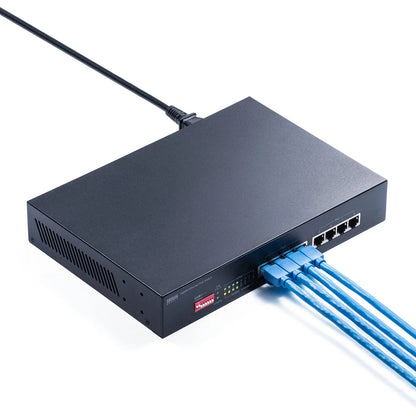 Long-distance transmission, Gigabit-compatible PoE switching hub (8 ports) LAN-GIGAPOE81