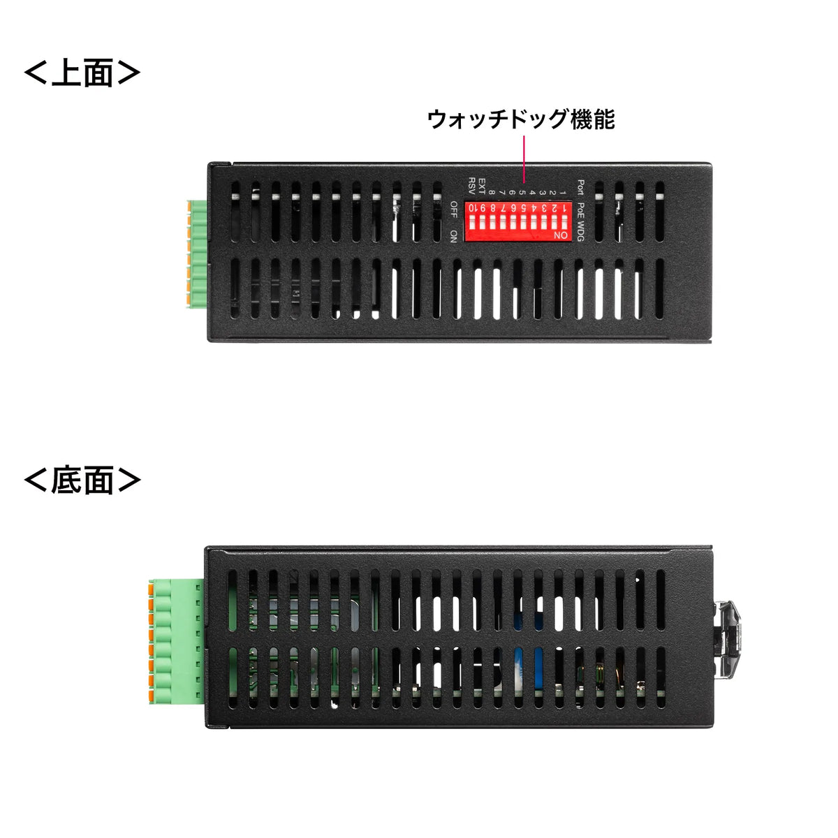 Industrial Gigabit PoE Switching Hub (IEEE802.3bt/8 ports) LAN-GIGAPOEFA84
