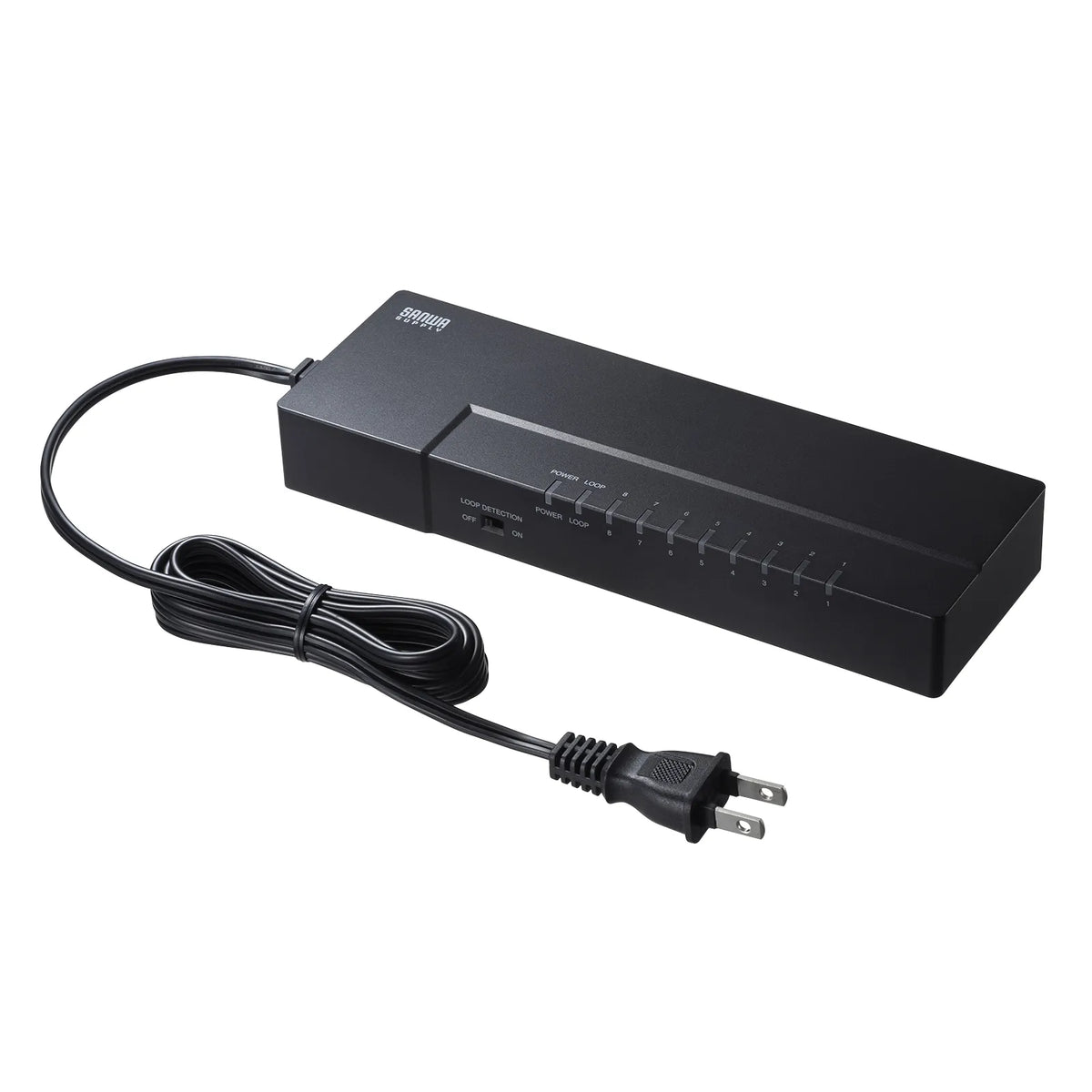 Gigabit-compatible tap-type switching hub (8 ports, with magnet) LAN-GIGAT803BK