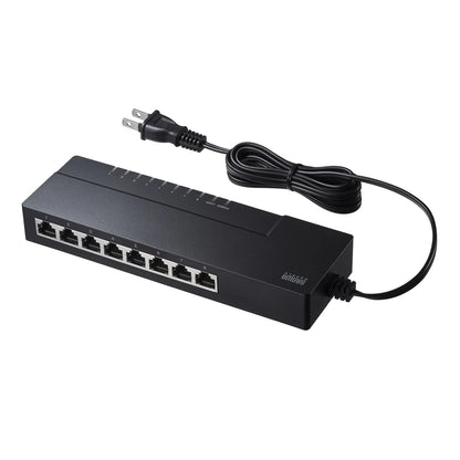 Gigabit-compatible tap-type switching hub (8 ports, with magnet) LAN-GIGAT803BK