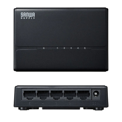 Switching hub (5 ports, with magnet) LAN-SWHP501BK
