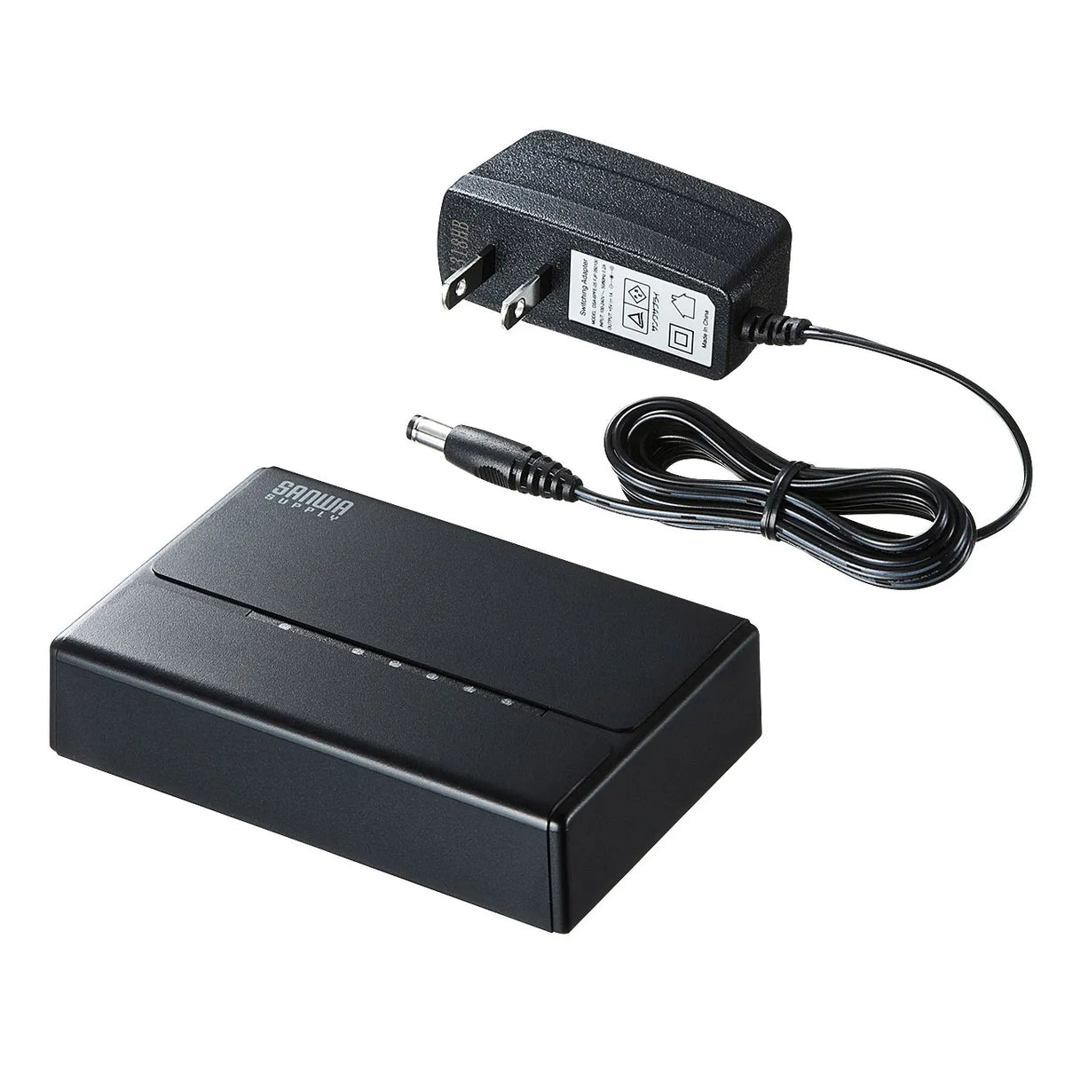 Switching hub (5 ports, with magnet) LAN-SWHP501BK