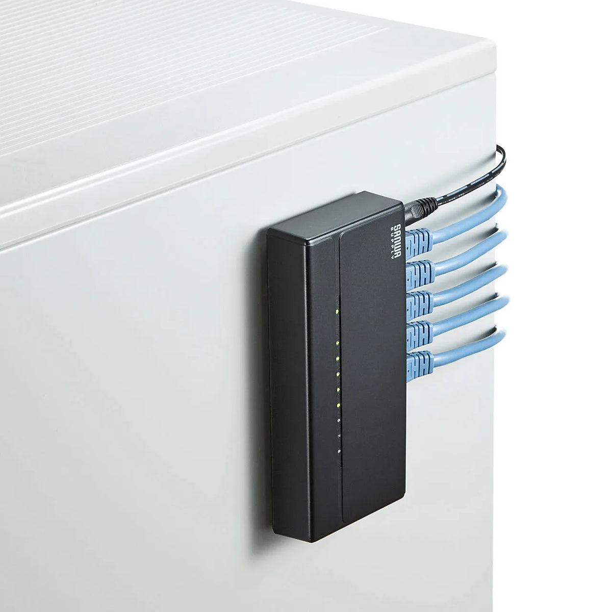Switching hub (8 ports, with magnet) LAN-SWHP801BK