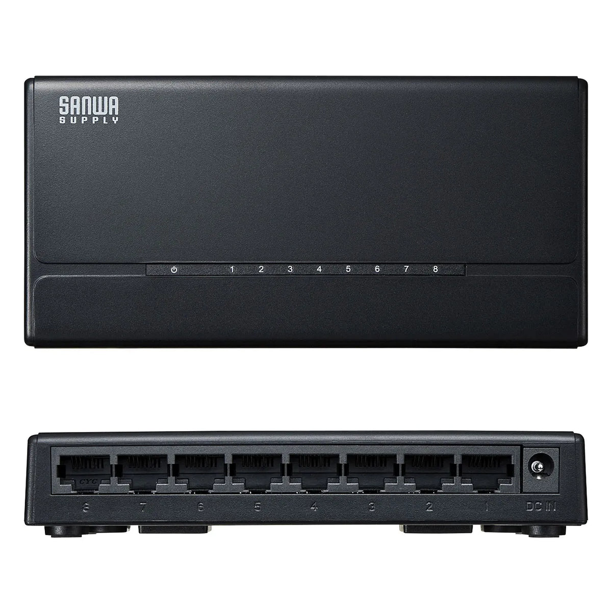 Switching hub (8 ports, with magnet) LAN-SWHP801BK