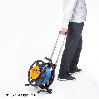 ケーブルリール（伸縮ハンドル、キャスター付き） LAN-TL21