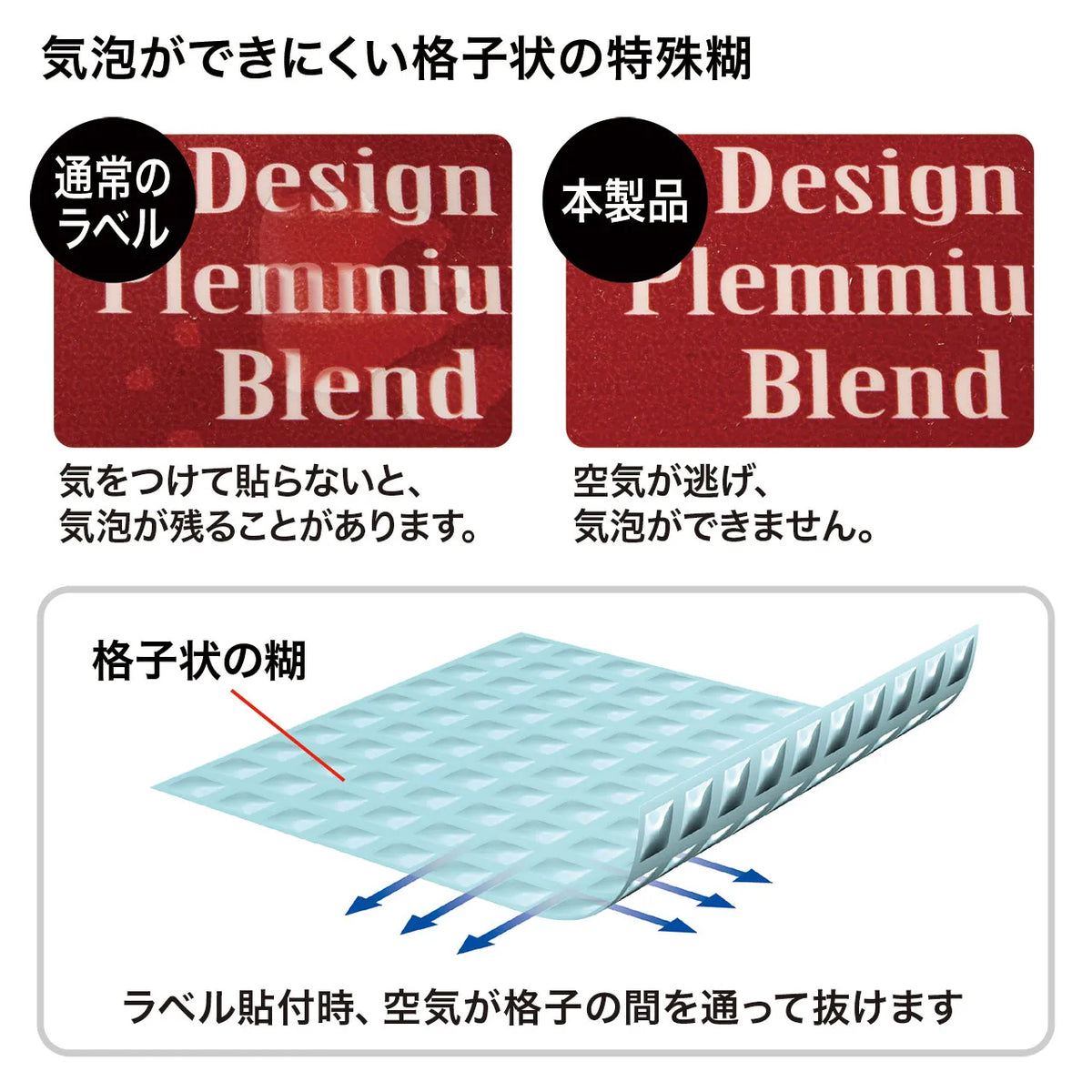 Water-resistant white film labels that prevent air bubbles (LB-EJF02N)