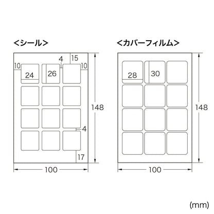 インクジェットお名前シール（ワイド） LB-NM12M