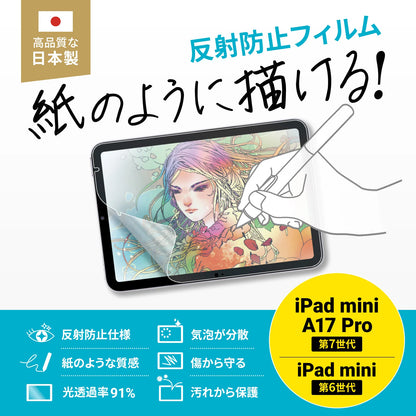 Anti-reflective film with a paper-like texture for Apple iPad mini 8.3-inch A17 Pro (LCD-IPM21P)