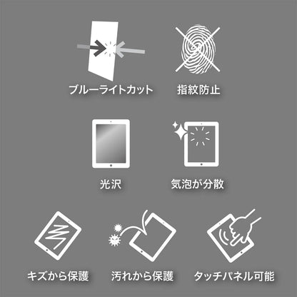 iPadmini4用ブルーライトカット液晶保護指紋防止光沢フィルム LCD-IPM4BC