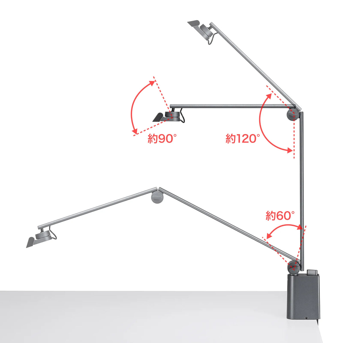Clamp-mounted LED desk light LED-DESK2GM