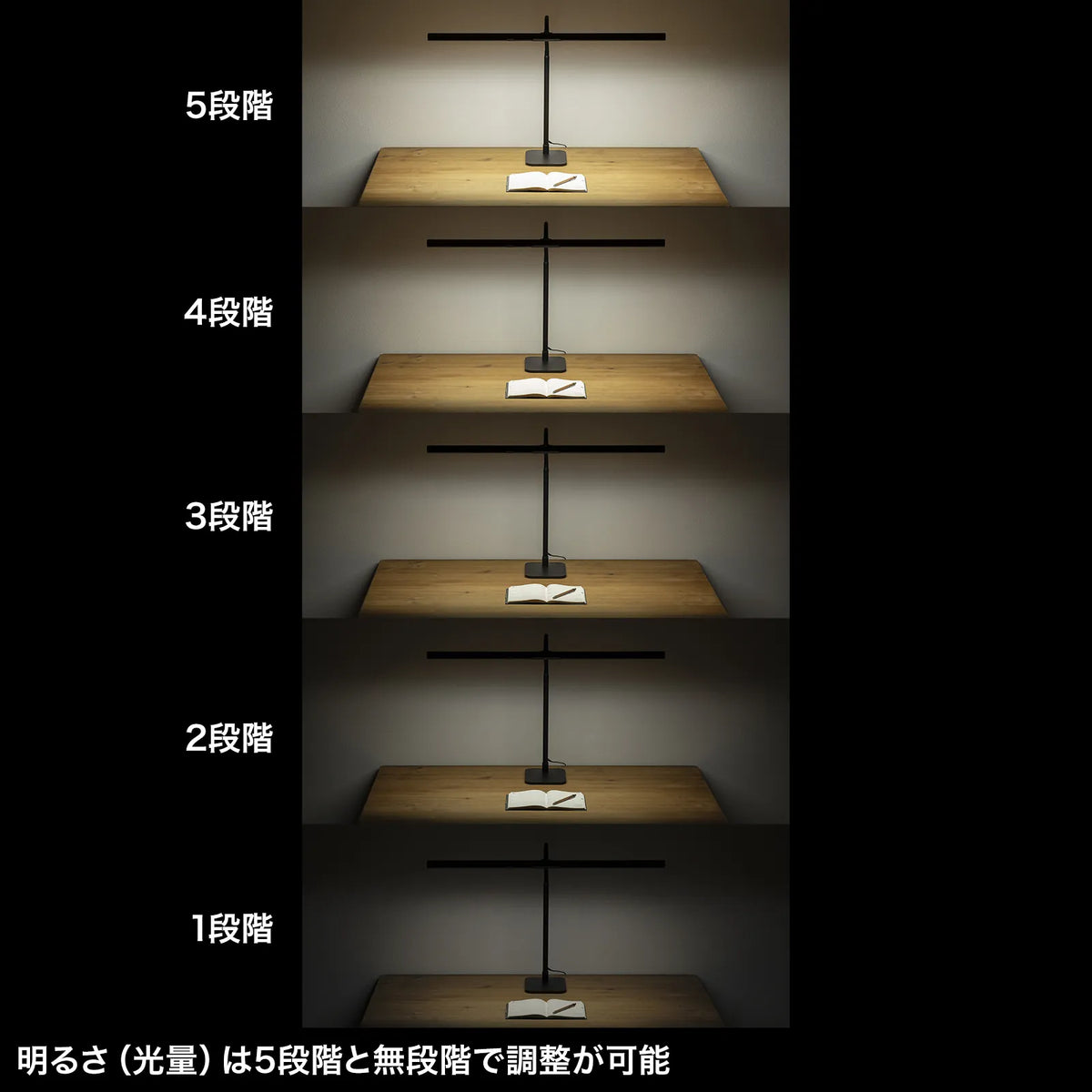 LED Desk Lamp with Flexible Arm LED-DESK3BK