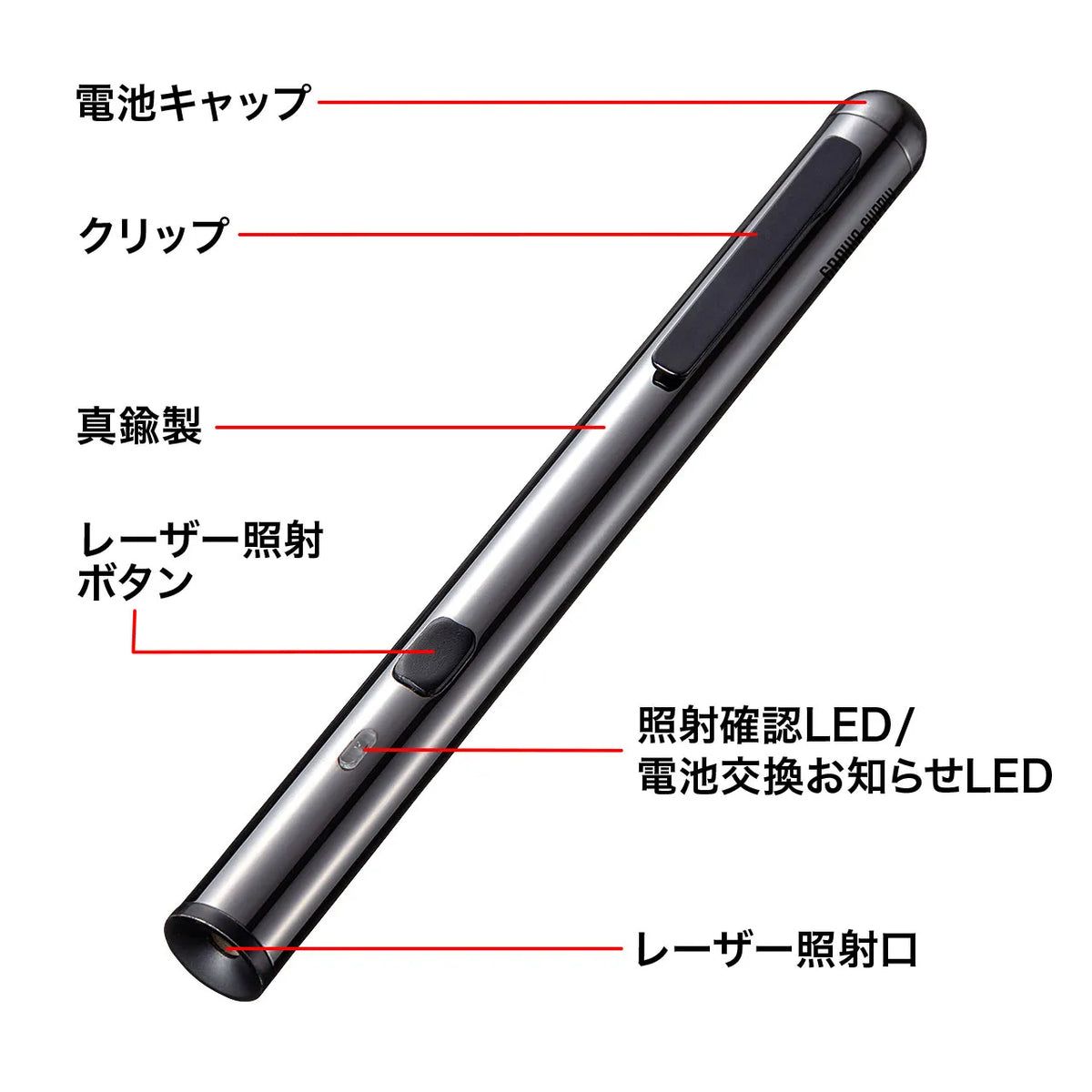 グリーンレーザーポインター（電池長寿命） LP-GL1015BK