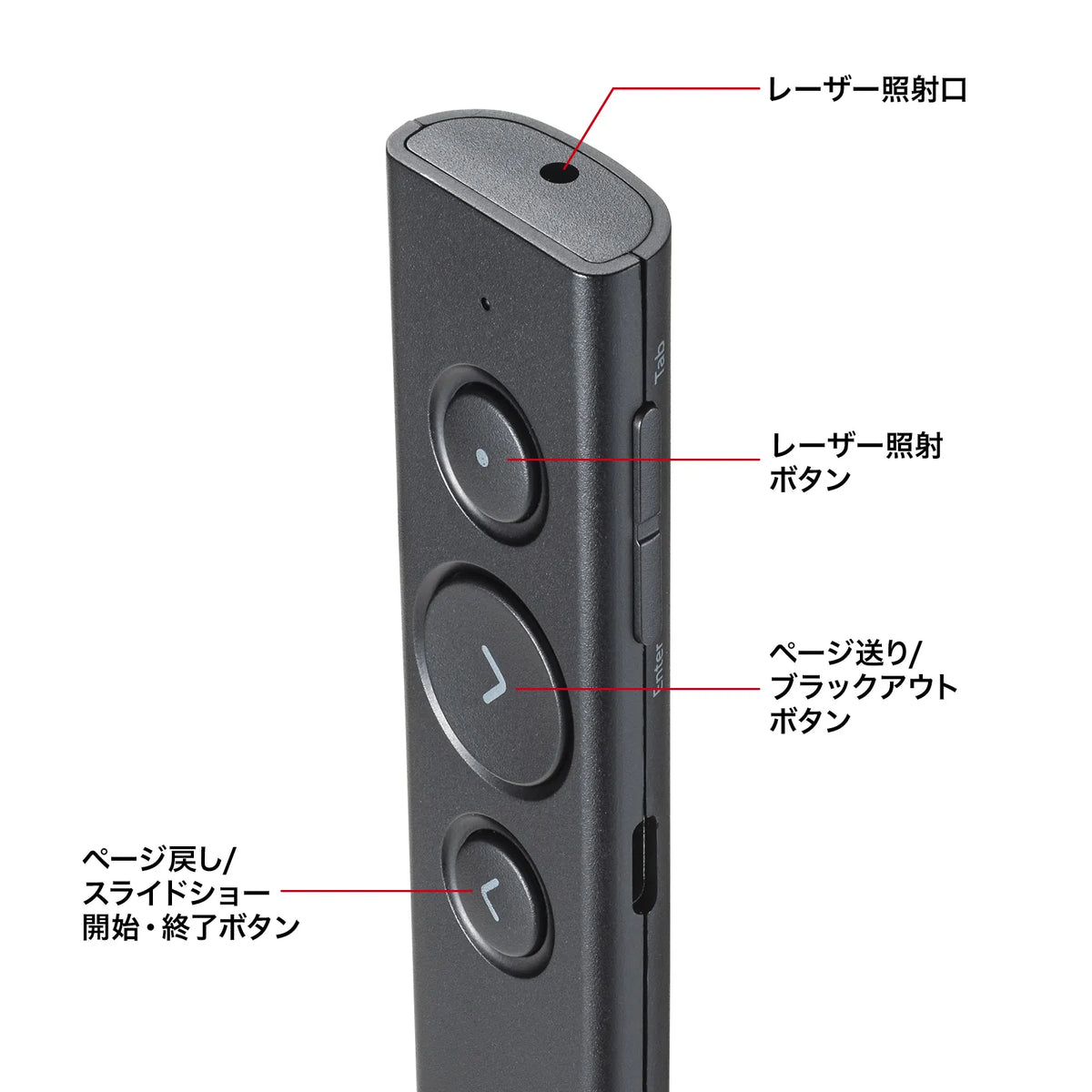 USB rechargeable power pointer LP-RF116BK