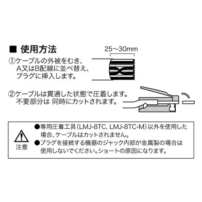 Category 6A Modular Plug (Through-Hole Type) M6A-1P-865SDT