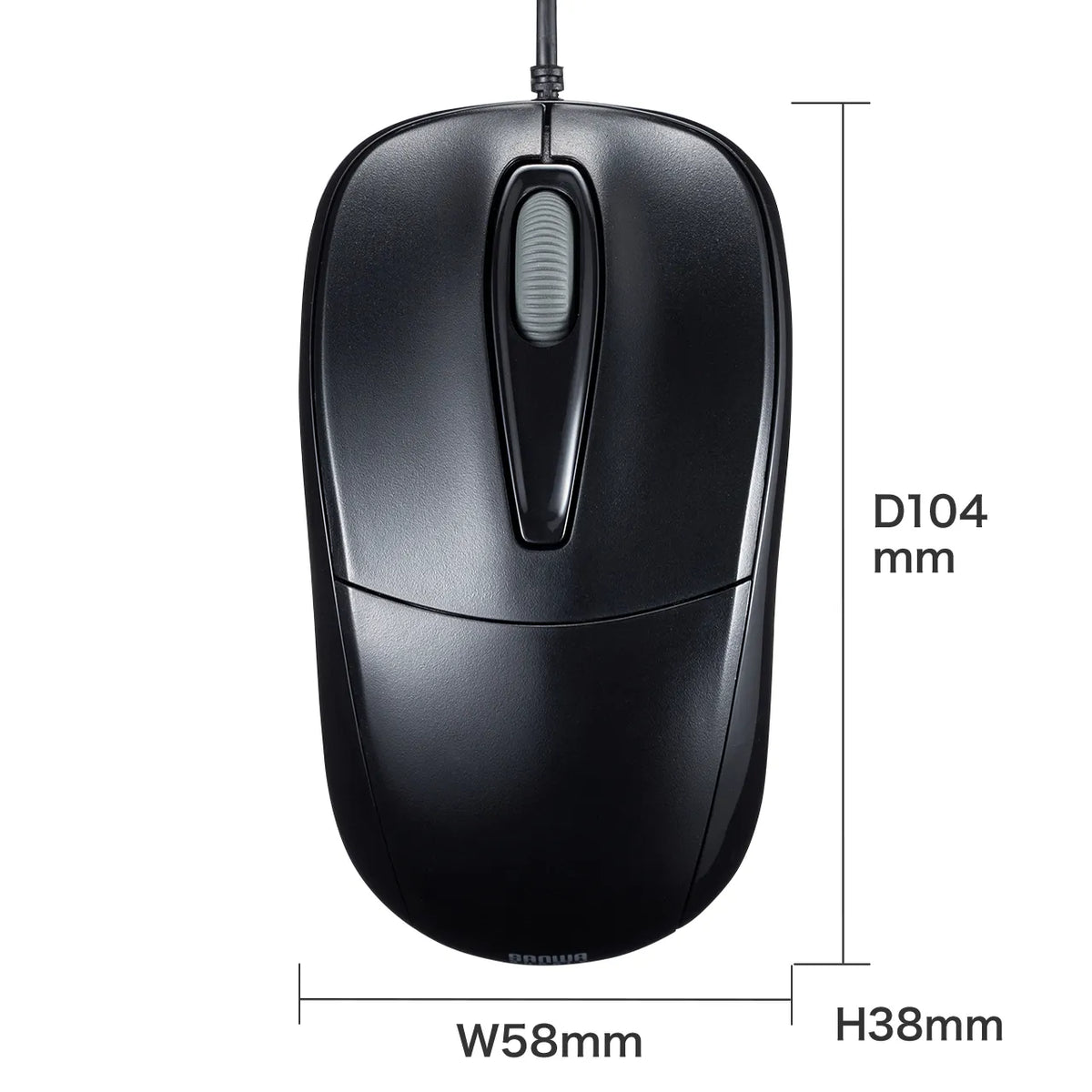 Silent wired optical mouse MA-122HBK