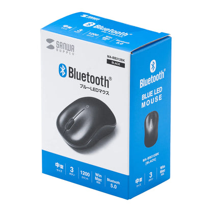 BluetoothブルーLEDマウス MA-BB312BK