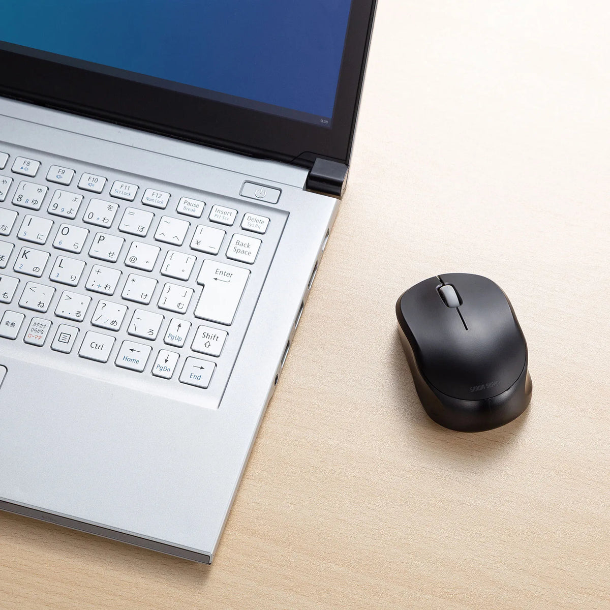 Silent Bluetooth Blue LED Mouse (Rechargeable) MA-BBS308BK
