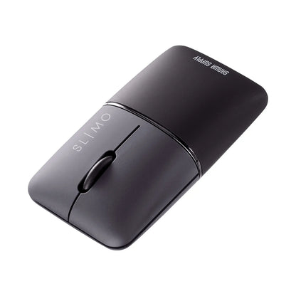 Silent Bluetooth Blue LED Mouse SLIMO (Rechargeable) MA-BBS310BK
