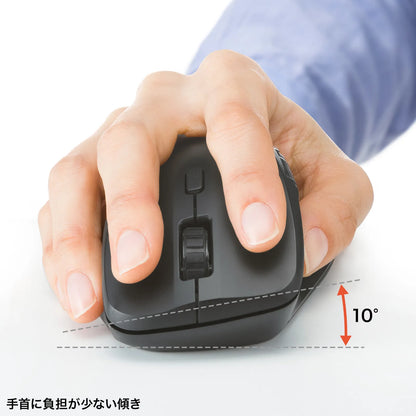 静音Bluetoothマウス（サイドホイール付き・5ボタン） MA-BBS523BK