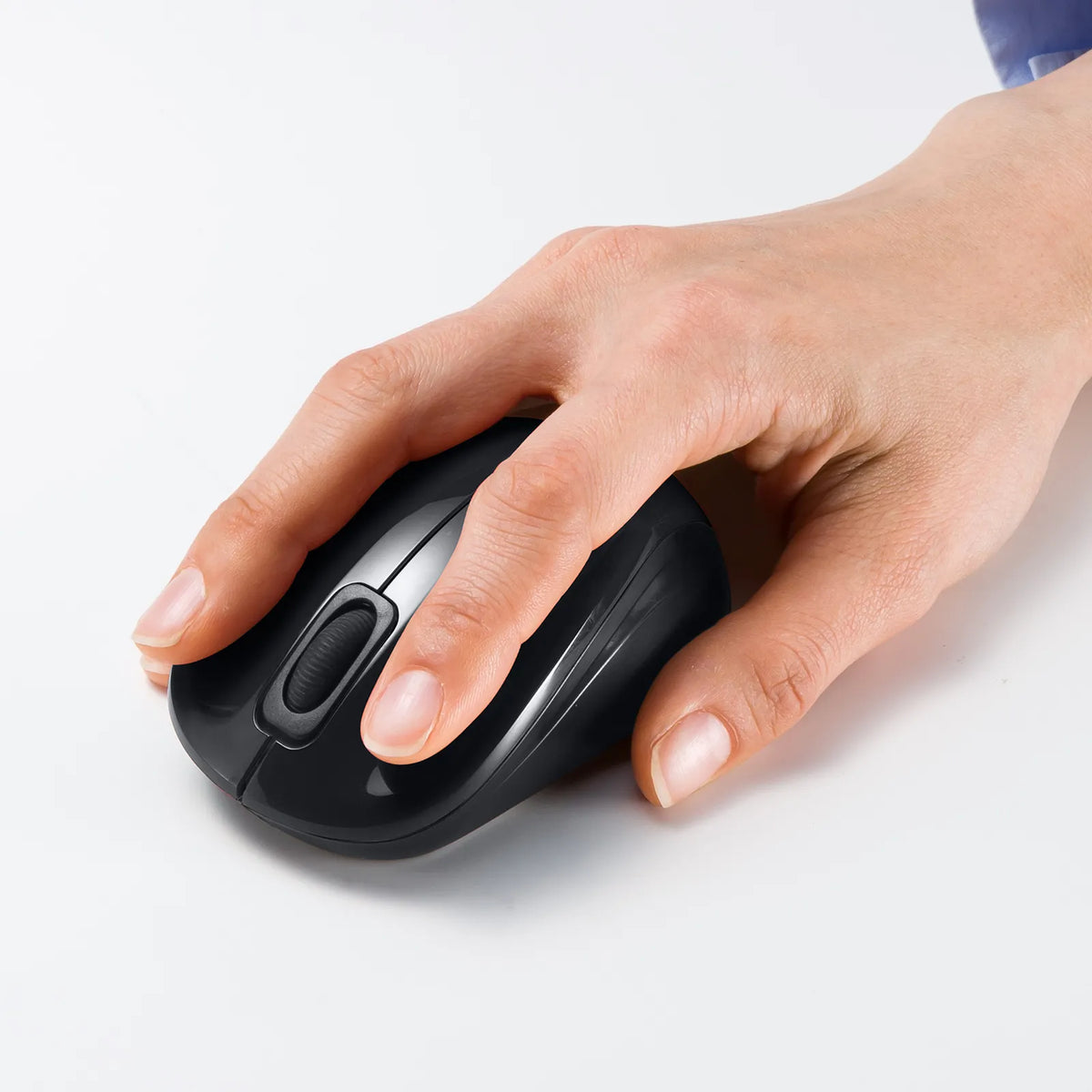 Antibacterial, silent Bluetooth blue LED mouse MA-BBSK315BK