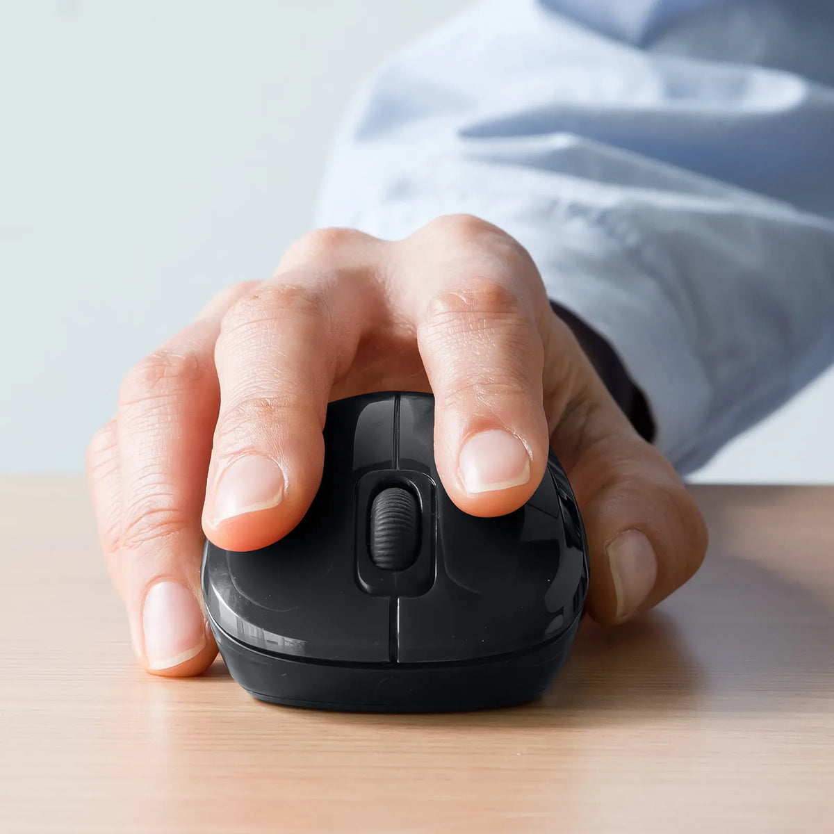 Antibacterial, silent Bluetooth blue LED mouse MA-BBSK315BK