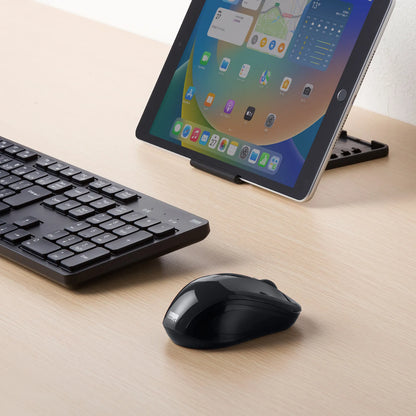 Antibacterial, silent Bluetooth blue LED mouse MA-BBSK315BK
