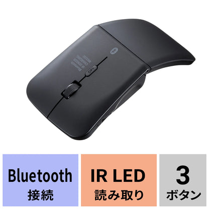 Silent Bluetooth 5.0 IR LED Mouse (3-button, slim design) MA-BIS3116BK