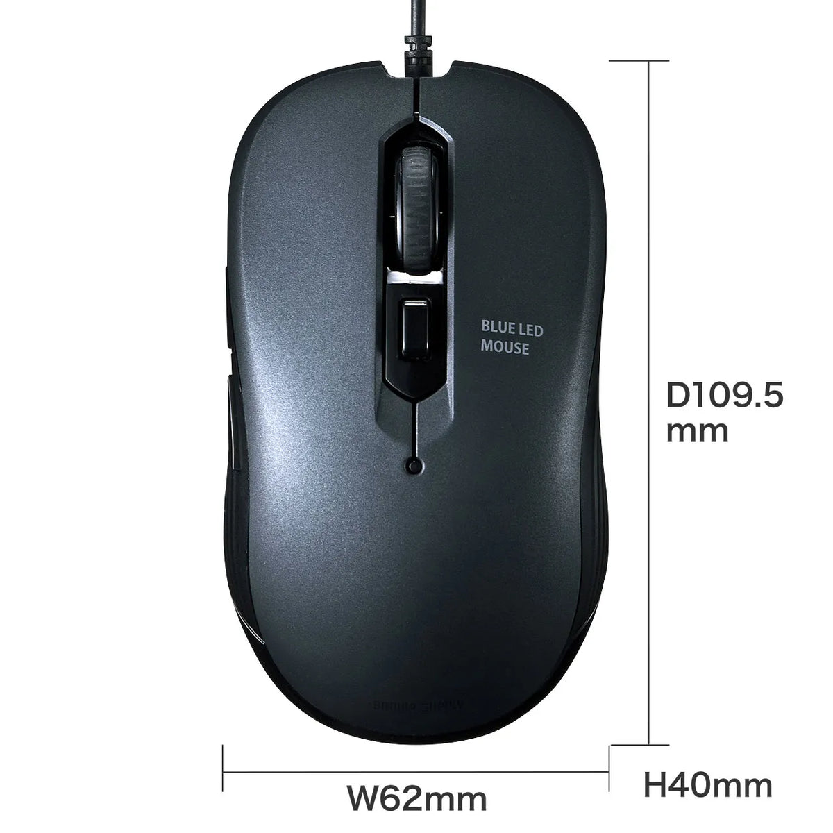 有線ブルーLEDマウス MA-BL114GM
