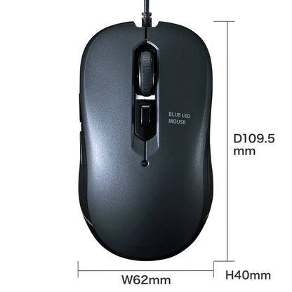 有線ブルーLEDマウス MA-BL114GM
