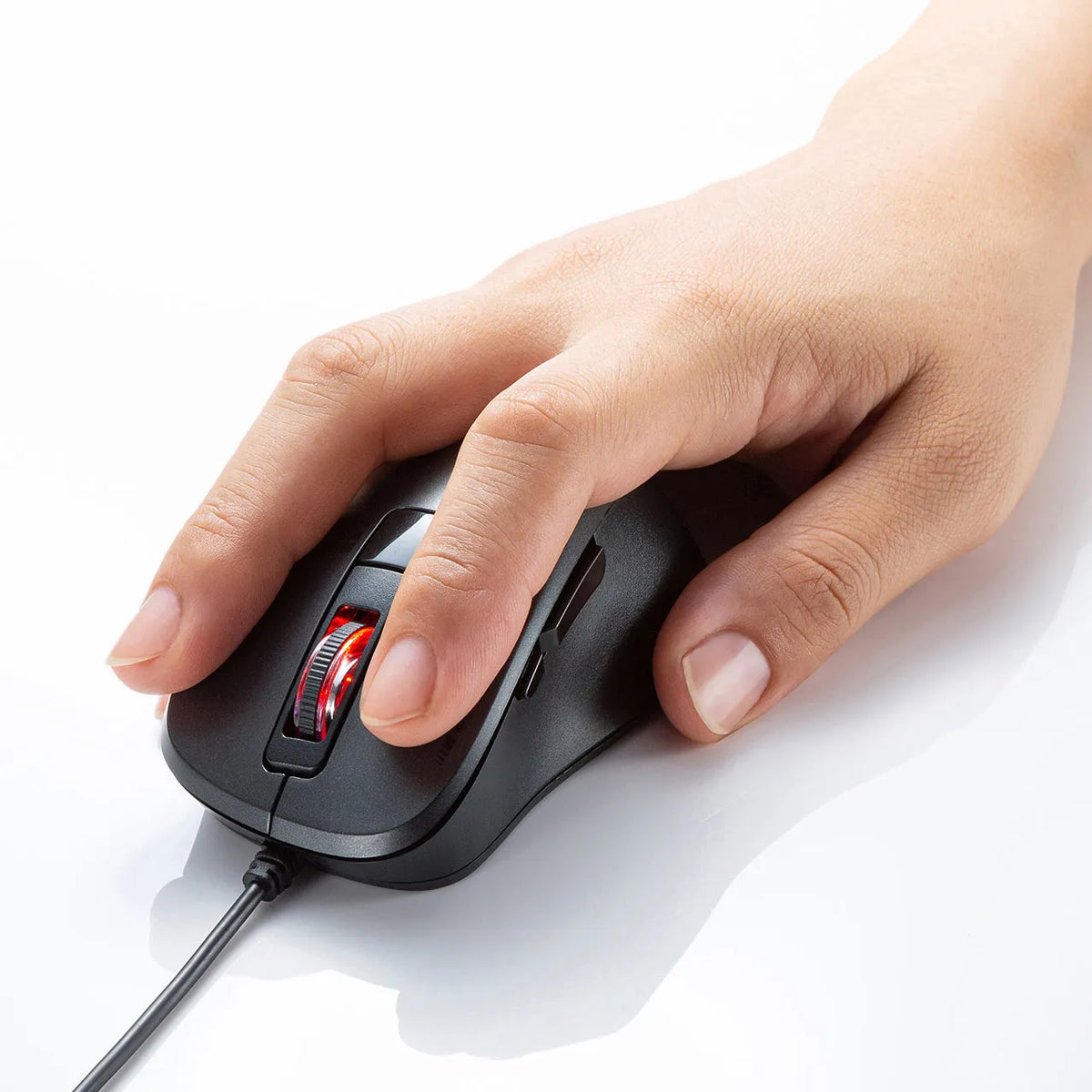 Silent Wired Blue LED Mouse (5 Buttons) MA-BL156BK