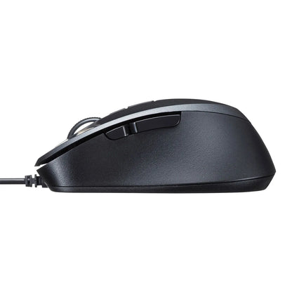 Silent Wired Blue LED Mouse (5 Buttons) MA-BL156BK