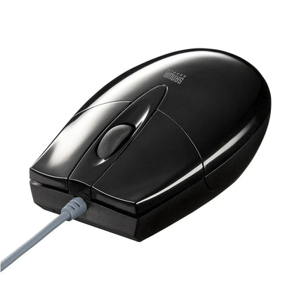 有線ブルーLEDマウス（USB-PS/2変換アダプタ付き） MA-BL3UPBKN