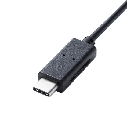 有線Type-CブルーLEDマウス MA-BLC158BK