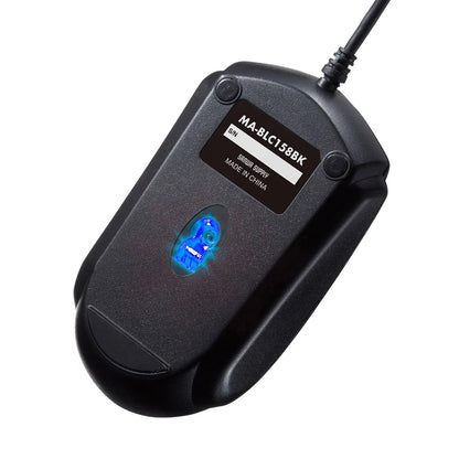 有線Type-CブルーLEDマウス MA-BLC158BK