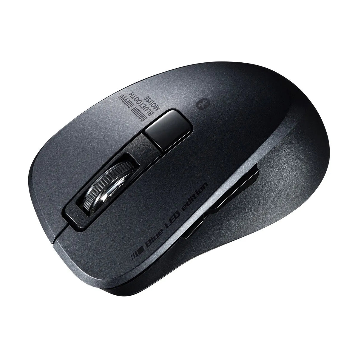 Silent Bluetooth 5.0 Blue LED Mouse (5 buttons, Black) MA-BTBL155BK