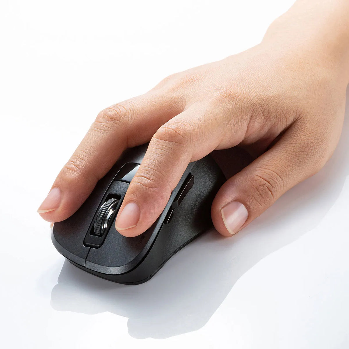 Silent Bluetooth 5.0 Blue LED Mouse (5 buttons, Black) MA-BTBL155BK