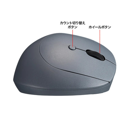 Silent Bluetooth Compact Ergonomic Mouse (Rechargeable, 5 Buttons) MA-EBBS522BK