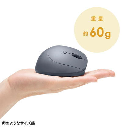 Silent Bluetooth Compact Ergonomic Mouse (Rechargeable, 5 Buttons) MA-EBBS522BK